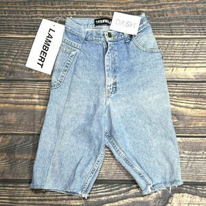 Tyler Lambert Cigarette Skinnies Bermuda Denim Shorts Size 0 Designer Dash Miami